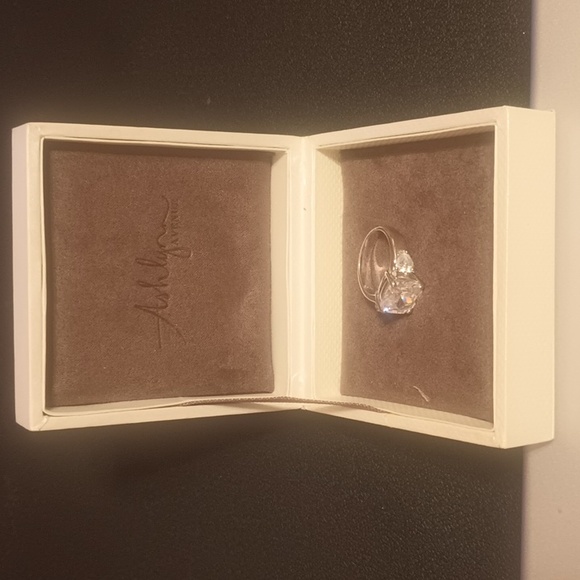 Ashlynn Avenue Elegant Silver Ring with Cushion Cut Stone in Original Box - Picture 2 of 3